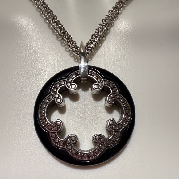 Brighton Imperial Black Crystal Reversible Pendant  Necklace - Picture 2 of 12